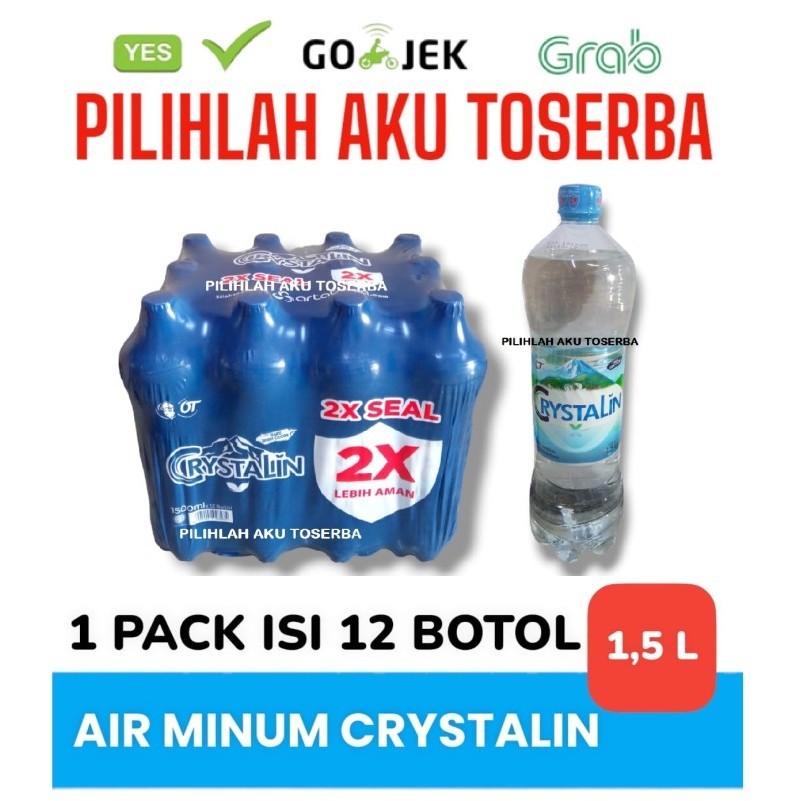 

CRYSTALIN Air Mineral Botol Pet 1.500 ml - (HARGA 1 DUS ISI 12)