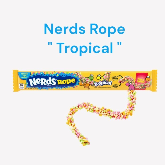 

NERD ROPE RAINBOW CANDY 26 GR | PERMEN NERDS CHEWY 0.92 oz | USA - ROPE TROPICAL