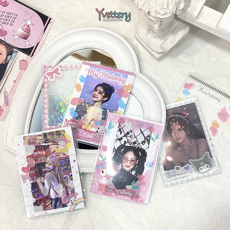 

COD❤️ 20Pcs Sanrio Hologram Photocard Innersleeve Kpop PC Plastic-yy