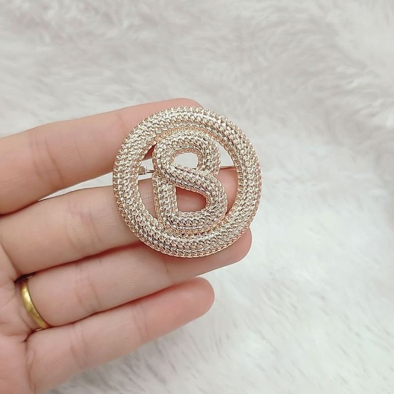 Bros Kerudung Cantik Buttonscarves Titanium Anti Karat - Aksesoris Hijab - Bros Cantik - Bros Mewah 