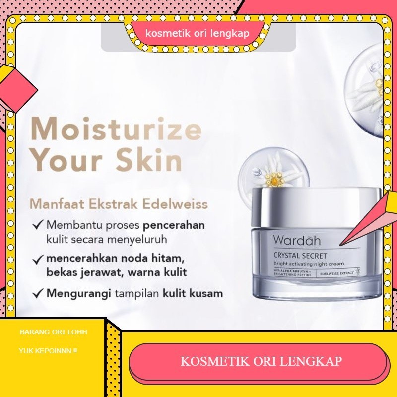 WARDAH CRYSTAL SECRET DAY AND NIGHT CREAM | day and night cream wardah 