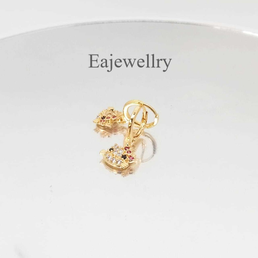 Anting emas anak anak xuping gold berkarakter realpict cantik fashion anak perhiasan bayi