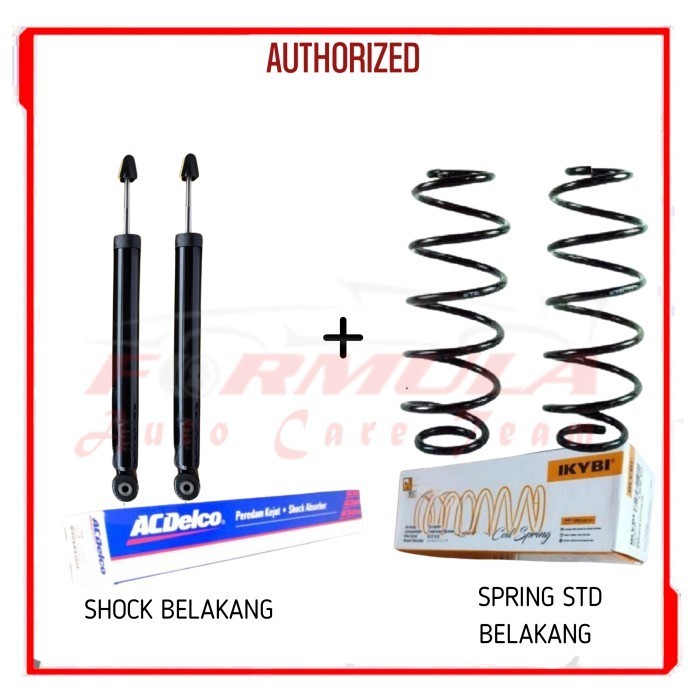 Paket Shockbreaker Acdelco + Per Std Ikybi Belakang Honda Jazz Rs Ge8