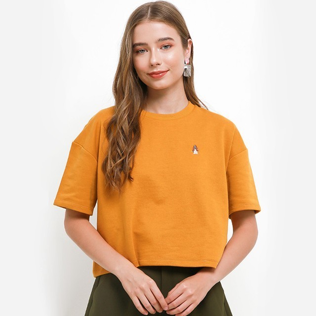 Hush Puppies T Shirt Wanita Vaia In Mustard - Mustard, L