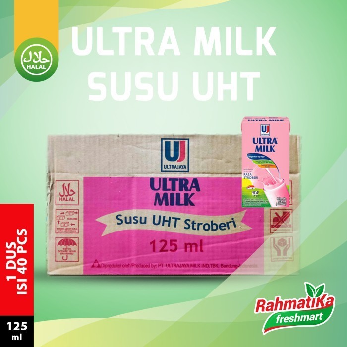 

BERGIZI Ultra Milk Susu UHT 1 Dus (Isi 40 x 125ml) - Strawberry