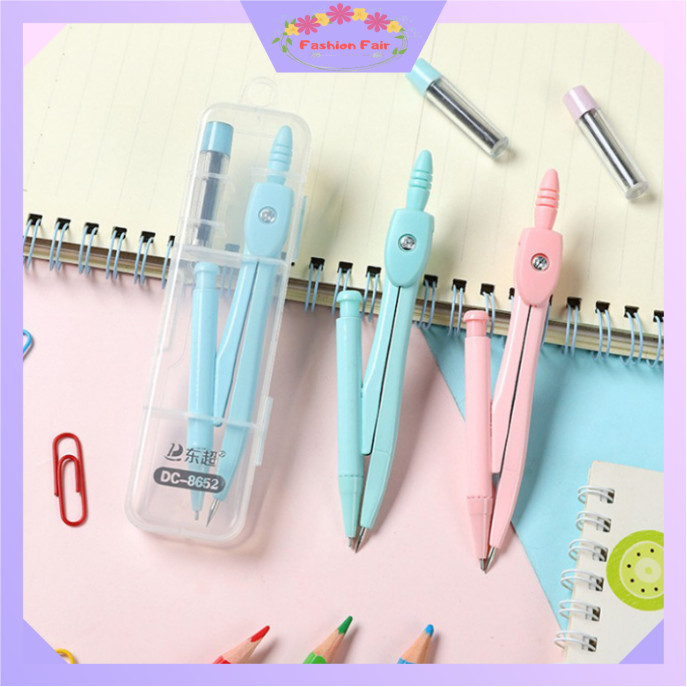 

FASHION FAIR - S6310 Jangka Besi Alat Sekolah Anak / Jangka Besi Plus Isi Pensil / Jangka Besi Motif Polos / Jangka Warna Mekanik Sekolah