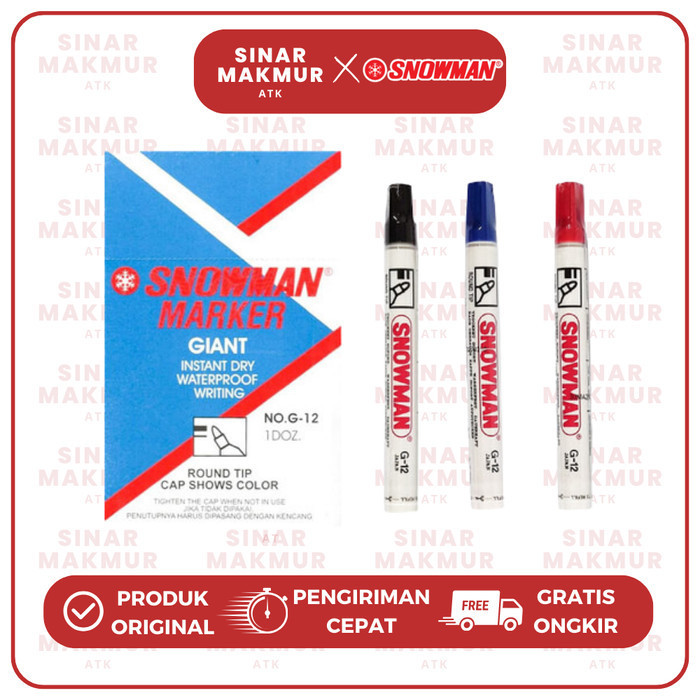 

Permanent Marker/Spidol Permanen G-12 Snowman (Pcs)