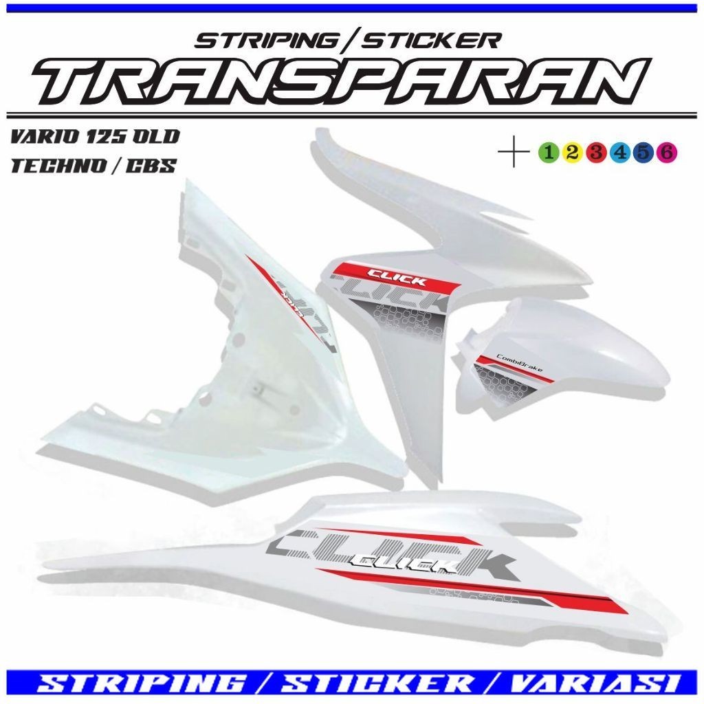 cod / STIKER TRANSFARAN VARIO TECHNO 125 OLD / STIKER TRANSPARAN MOTOR VARIO 125 TECHNO STIKER