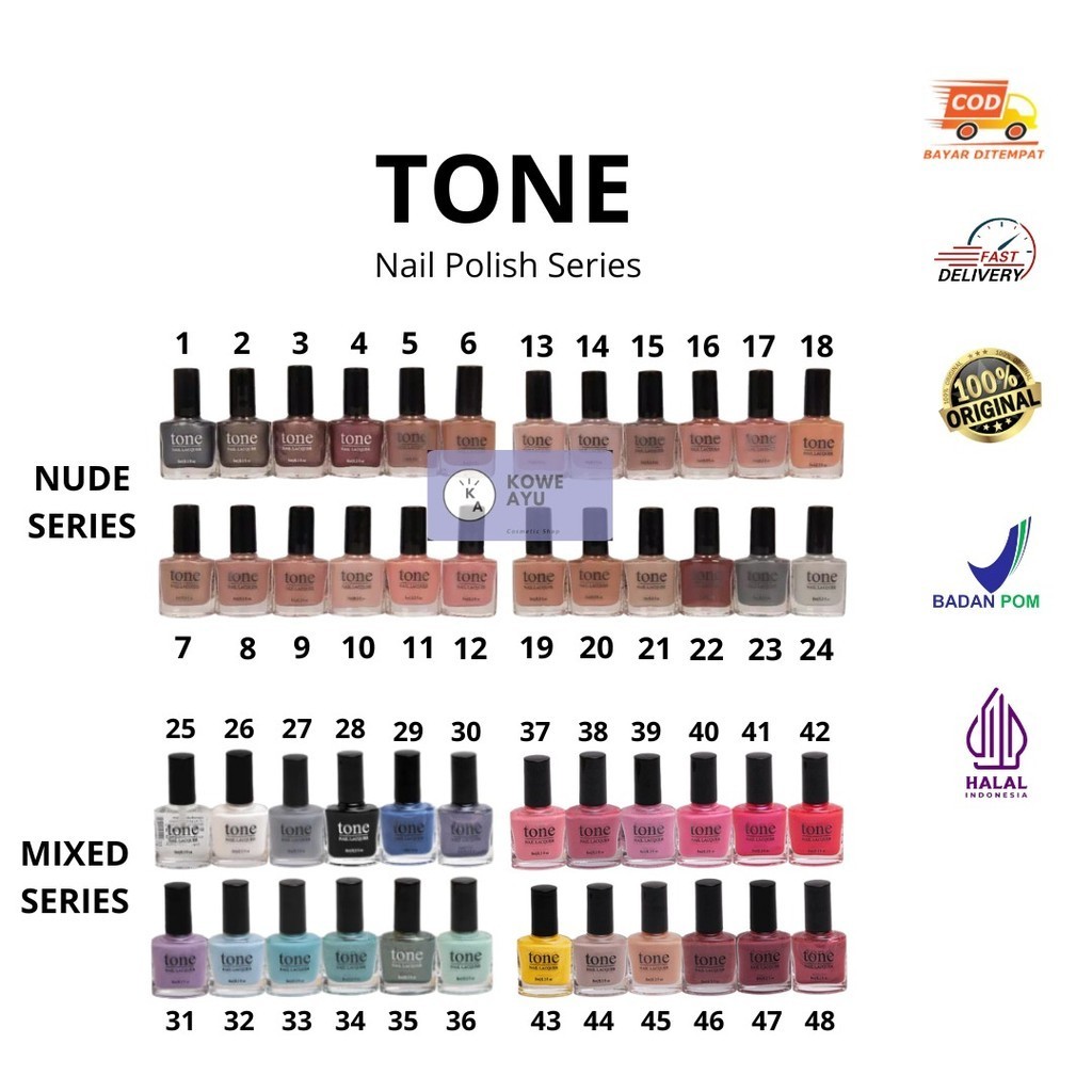 Tone Nail Polish Nude Series | Mixed Series