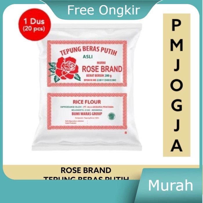 

Rose Brand - Tepung Beras Putih 500 gram 200gr - TBeras 200GRAM