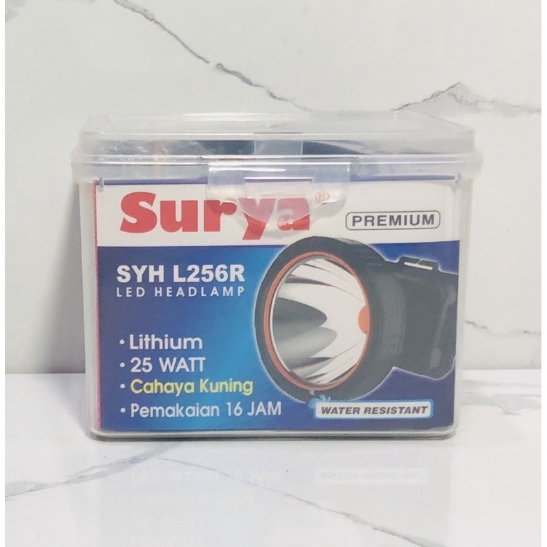 Senter Kepala Surya 25 Watt SYH L 256R Cahaya LED Kuning