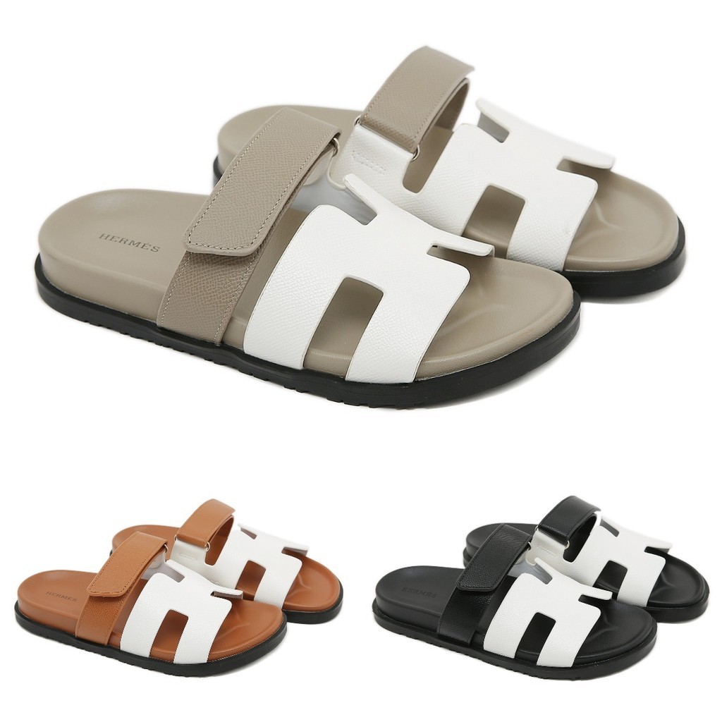 SB SANDAL WANITA #H908 FLAT BAHAN LEATHER SEMI PLATINUM FREE PAPERBAG BOX