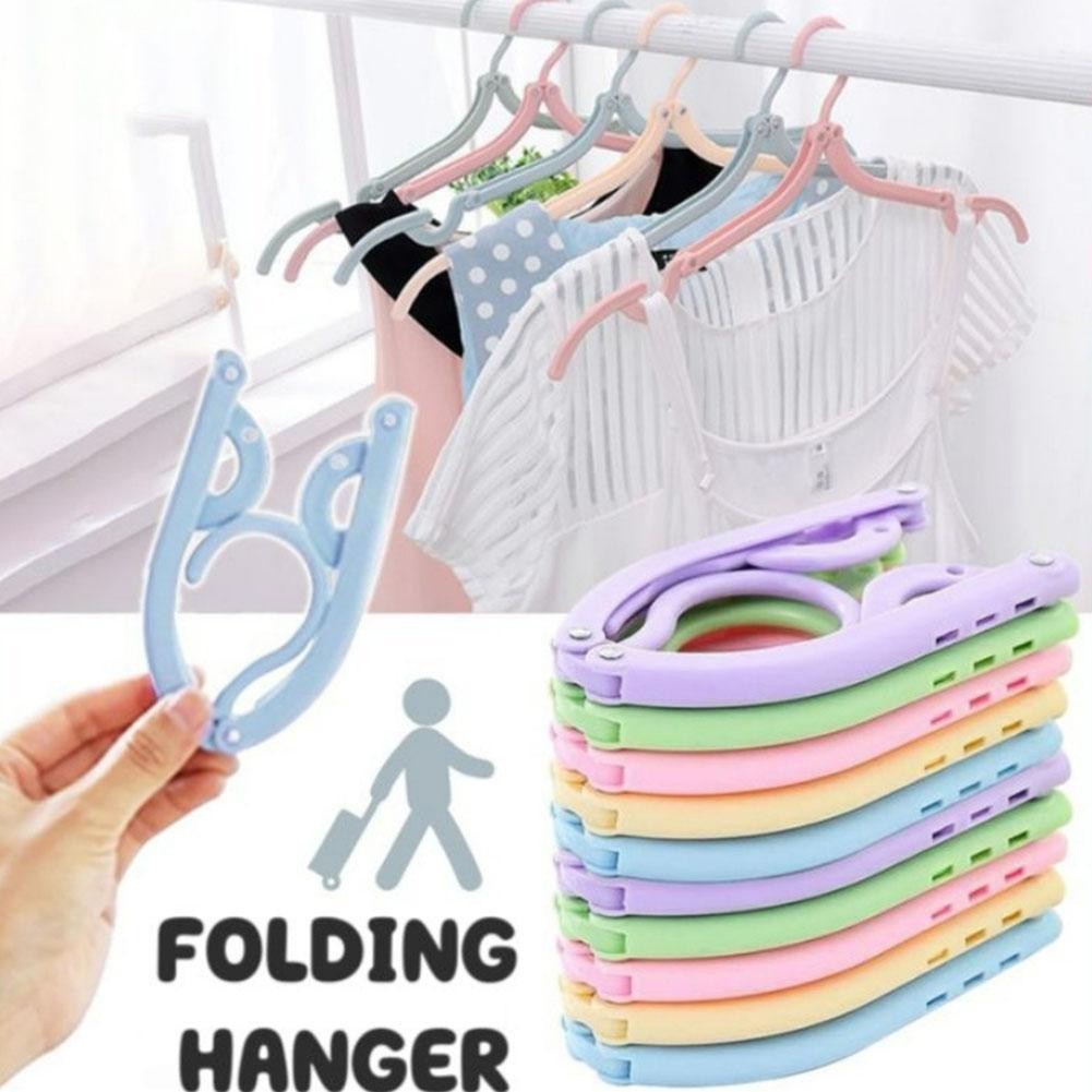 Portable Clothes Hanger Travel Hanger Folding Cloth Hanger Closet Organizer Hanger For Clothes Dryin