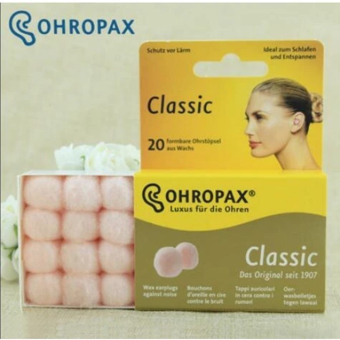 10 Pasang Penyumbat Telinga Lilin Nyaman Ohropax Penyumbat Telinga