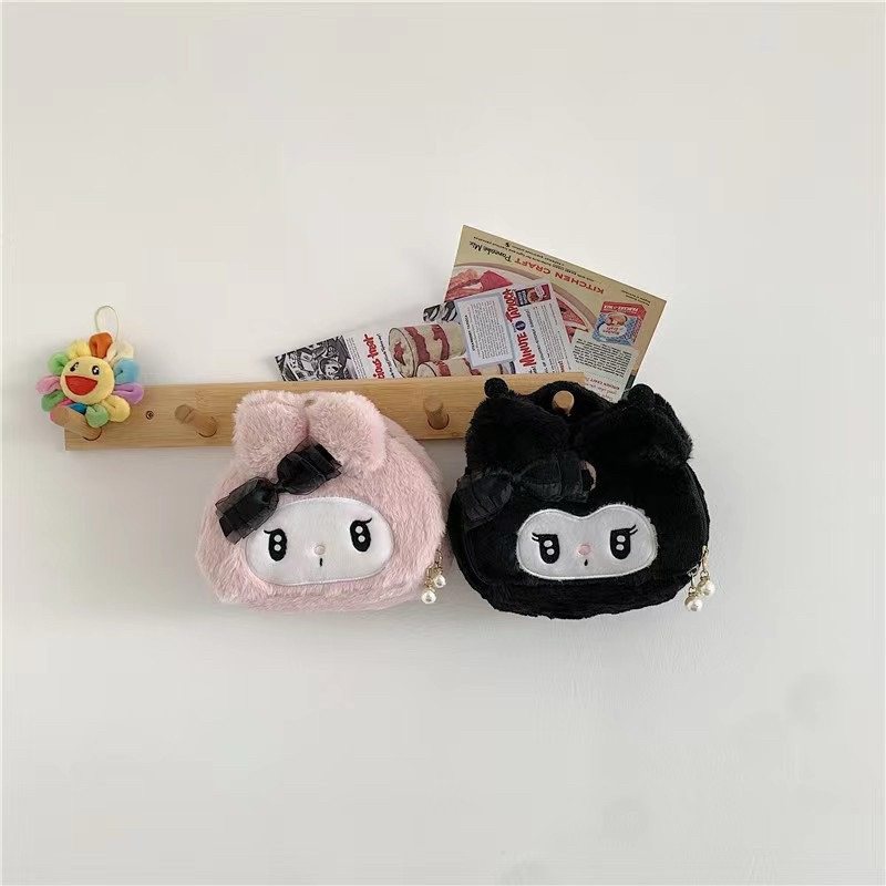 Chingooland Gothic Melody Kuromi Pouch Makeup Tas Dompet Black Sanrio