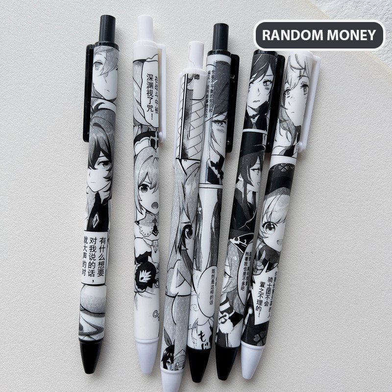 

Black White Retractable Bullet Pen,Bullet Head Black Gel Pen,Stationery Cute,Siswa