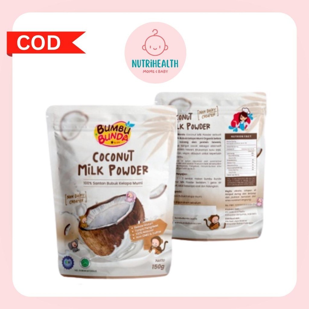 

Bumbu Bunda Elia Coconut Milk Powder / Santan MPASI Anak / BB Booster MPASI / Santan Organik / Lemak MPASI Bayi
