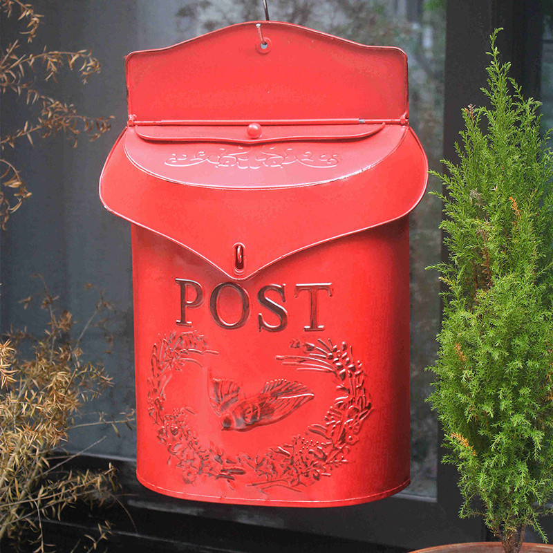 

European Style Iron Retro Mailbox, Post Box, Sealed Mail Box, suggestion mailbox, Wedding Garden Decoration, Home Decoration