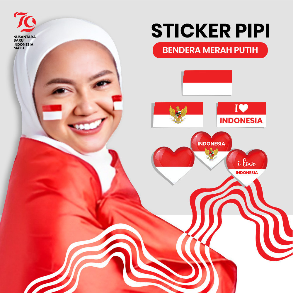 

STICKER PIPI MERAH PUTIH I LOVE INDONESIA HUT RI 79 COCOK UNTUK PANITIA 17 AGUSTUS / SUPPORTER || MK PROJECT