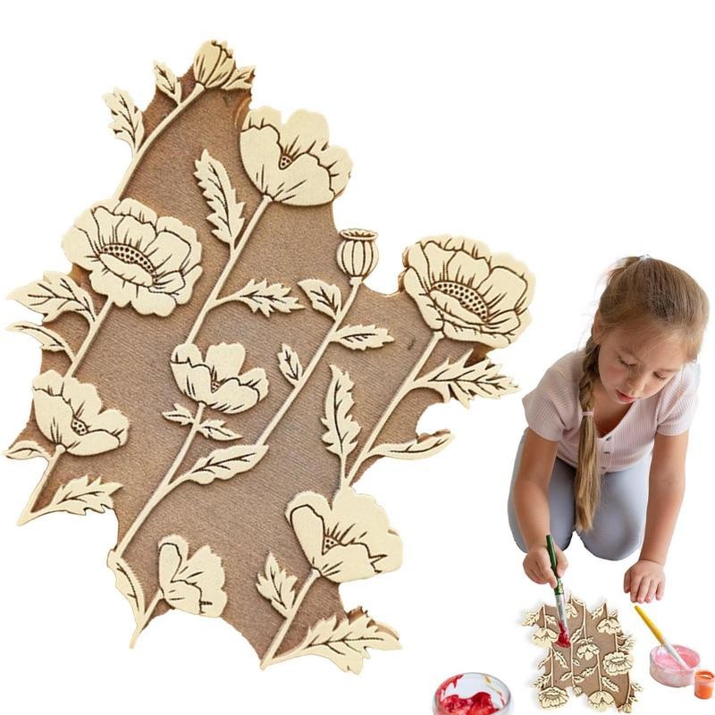 

Herbarium Wooden Stamps Wood Plant Flower Decorative Ink Stamp Decorative Card Making Stamps For Art Craft Journal Letters
