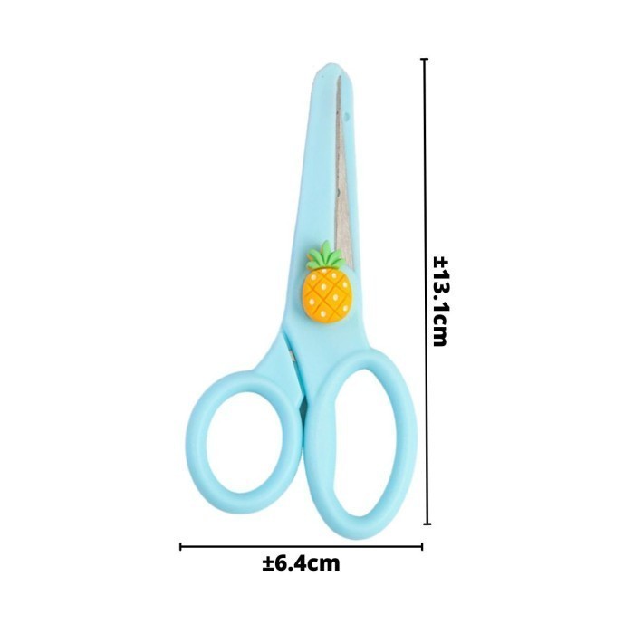 

AVEN Gunting Kertas Anak Warna Karakter Polos / Paper Scissors Safety - KARAKTER BIRU