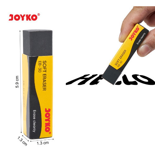 

1 Box / 30 Pcs Penghapus Joyko EB-30 Hitam Grosir ( Box )