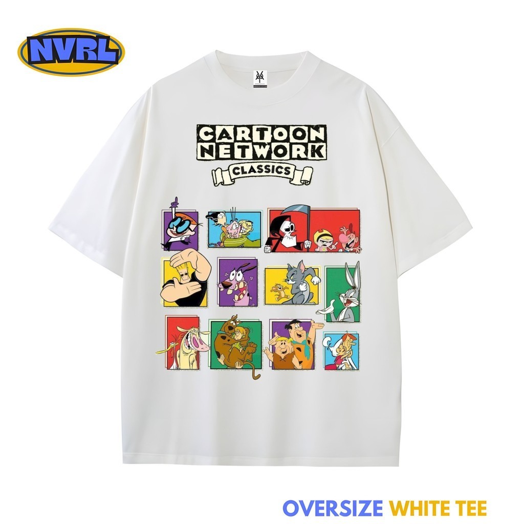 Kaos oversize film cartoon network classical edition vintage tee
