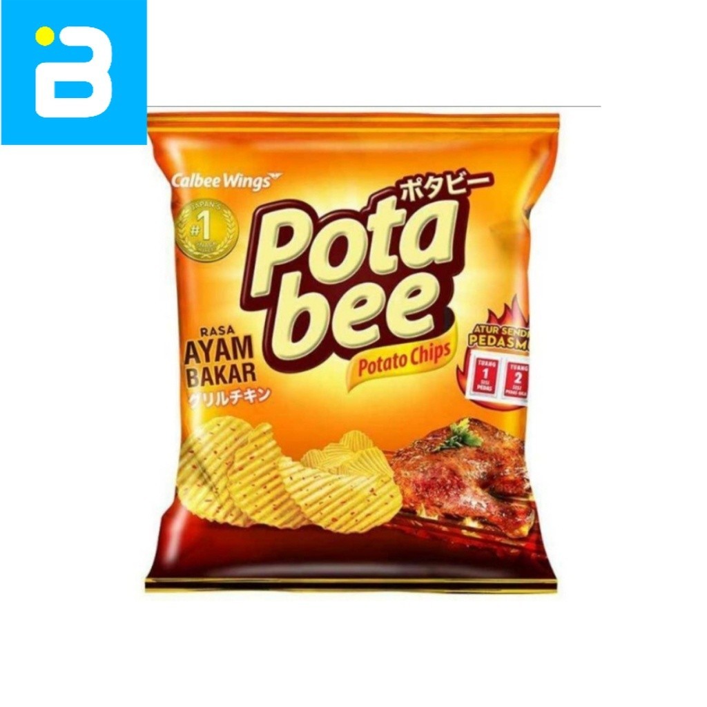 

Potabee Potato Chips Ayam Bakar Pedas 68G