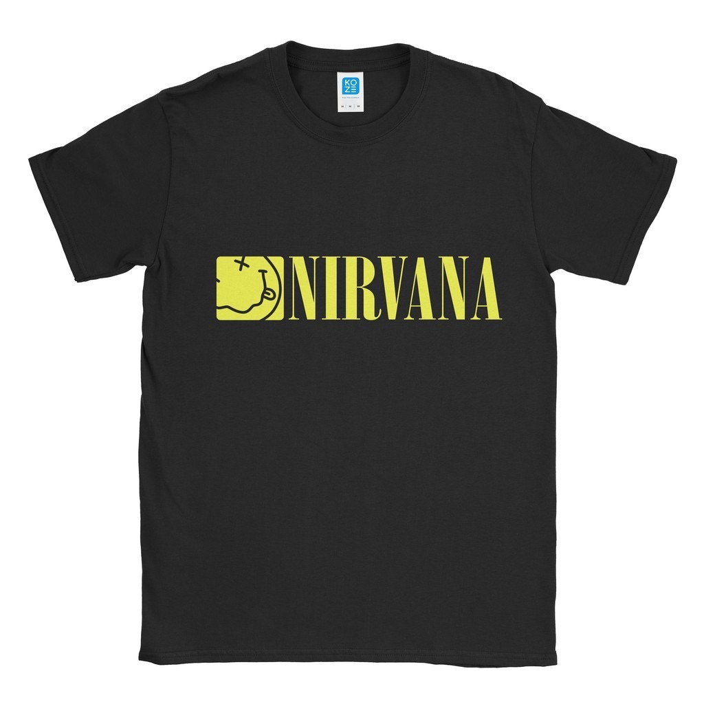 BAND - Nirvana Smiley Box T-Shirt - Baju Kaos - Cotton Combed 24s
