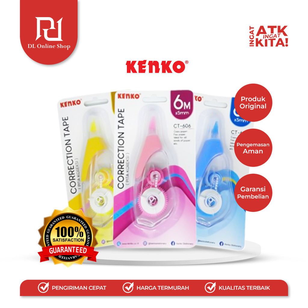 

KENKO PITA KOREKSI/ CORRECTION TAPE CT-606 [6M x 5mm] (1PC)