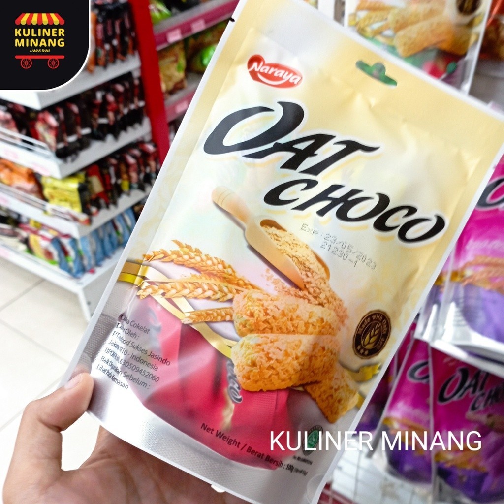 

Kuliner Minang OatChoco Naraya Oat Choco Oleh-Oleh Asli Cemilan Kampung Makanan Khas Payakumbuh Padang Jajanan Snack AX00