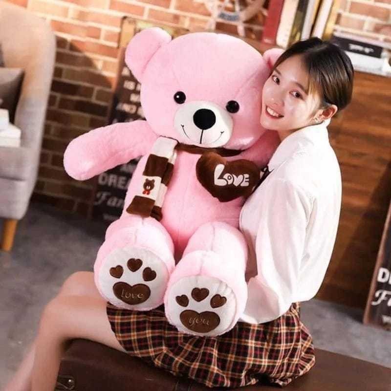 Boneka teddy bear love jumbo 1 meter boneka teddy bear jumbo boneka beruang comel boneka jumbo 1.5 m