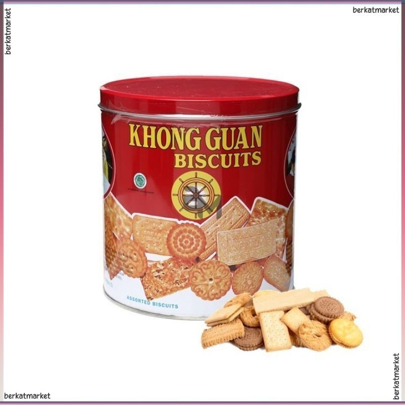 Khong Guan Biskuit Biscuit Assorted Red Mini Wafer Roti Kaleng Kecil 650gr Besar Promo Murah Family 