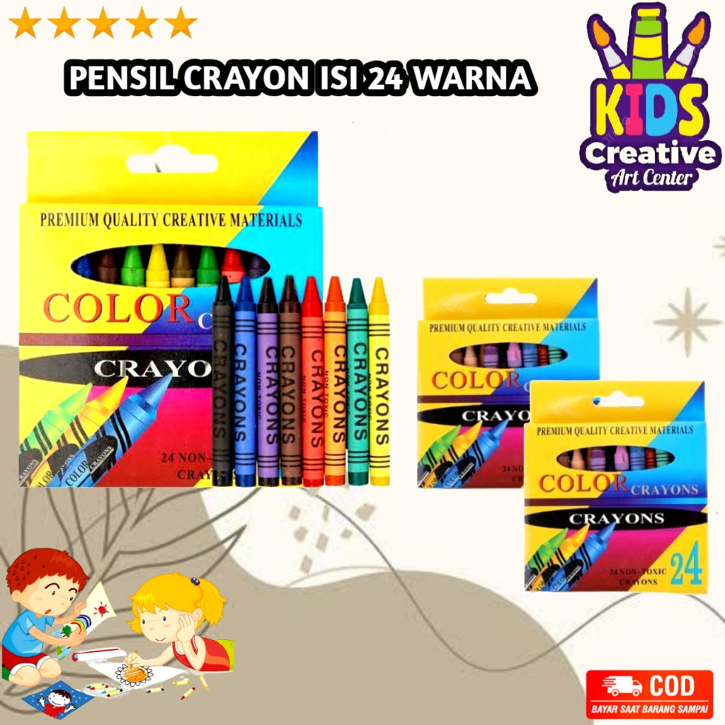 

PENSIL CRAYON ISI 24 WARNA / PENSIL WARNA GAMBAR 24PCS / CRAYON SET ANAK 24 ART SET / ARTSET 24 PCS / PENSIL KRAYON ANAK / B P