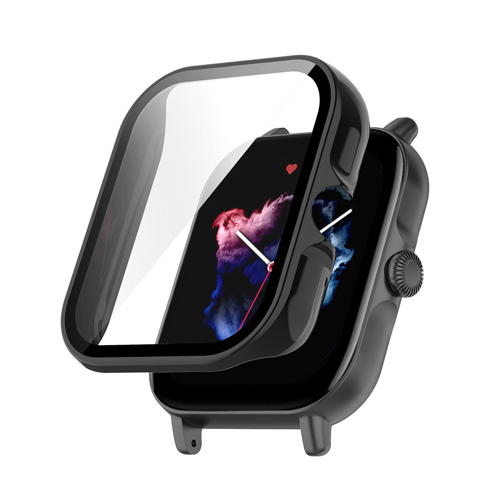 PC Case+Tempered Glass For Amazfit GTS 4/GTS 4 Mini Screen Protector Smartwatch Protective Cover For