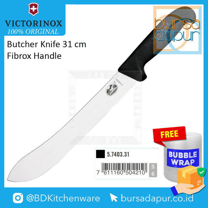 Victorinox Butcher's Knife 31 cm Black Fibrox Handle (5.7403.31)