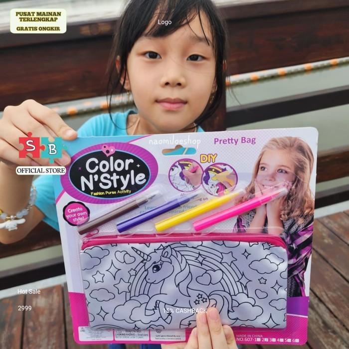 

Pensil case DIY mewarnai graffiti spidol warna tempat pensil anak