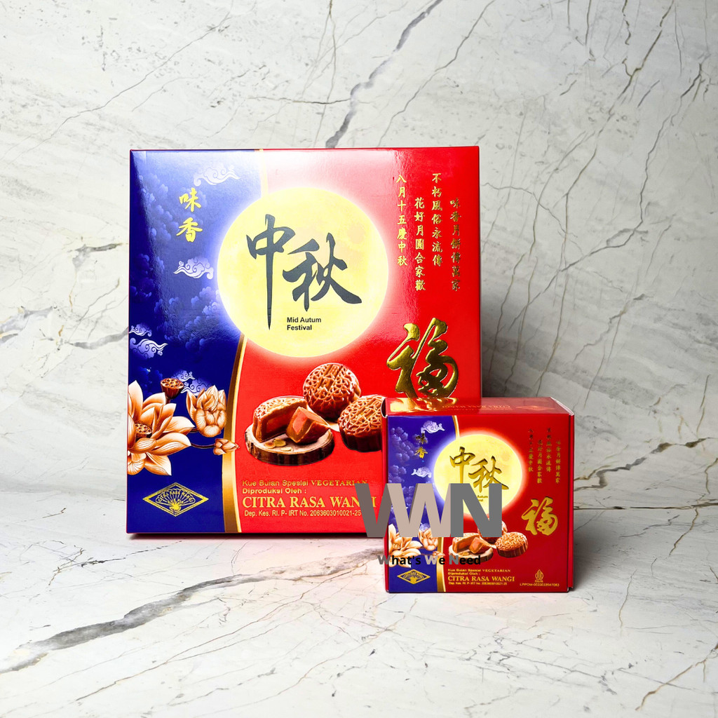 

Kue Bulan Citra Rasa Wangi 1 Kotak isi 4 - Mooncake - Tong Ciu Pia - Halal - Vegetarian