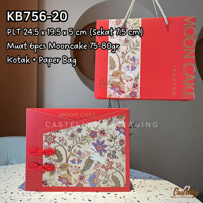 

Kotak Box Mooncake 75gr + Paper Bag KB756-20 Pia Snowskin Mochi Kue Bulan Hampers