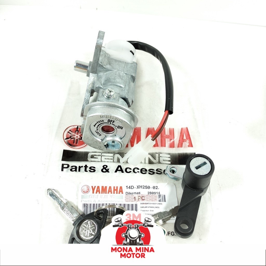 Kunci Kontak Set Yamaha Mio Soul - Fino Karbu 14D / Kunci Kontak + Jok Belakang Mio Soul Karbu - Fin