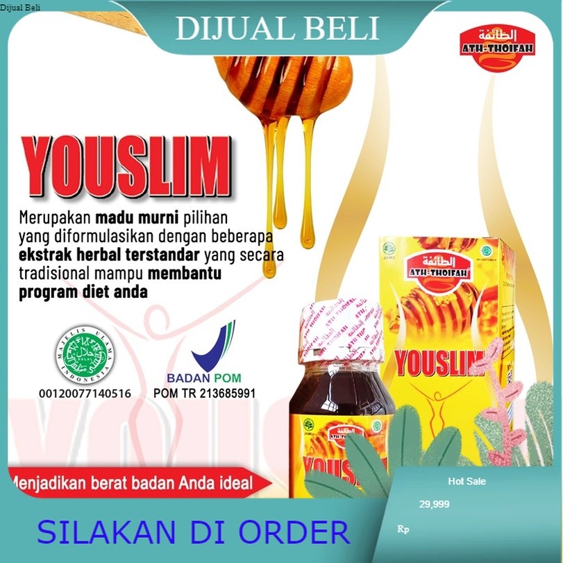 

Madu Diet At thoifah Ganti nama Madu youslim - Madu penurun berat badan - 350gr