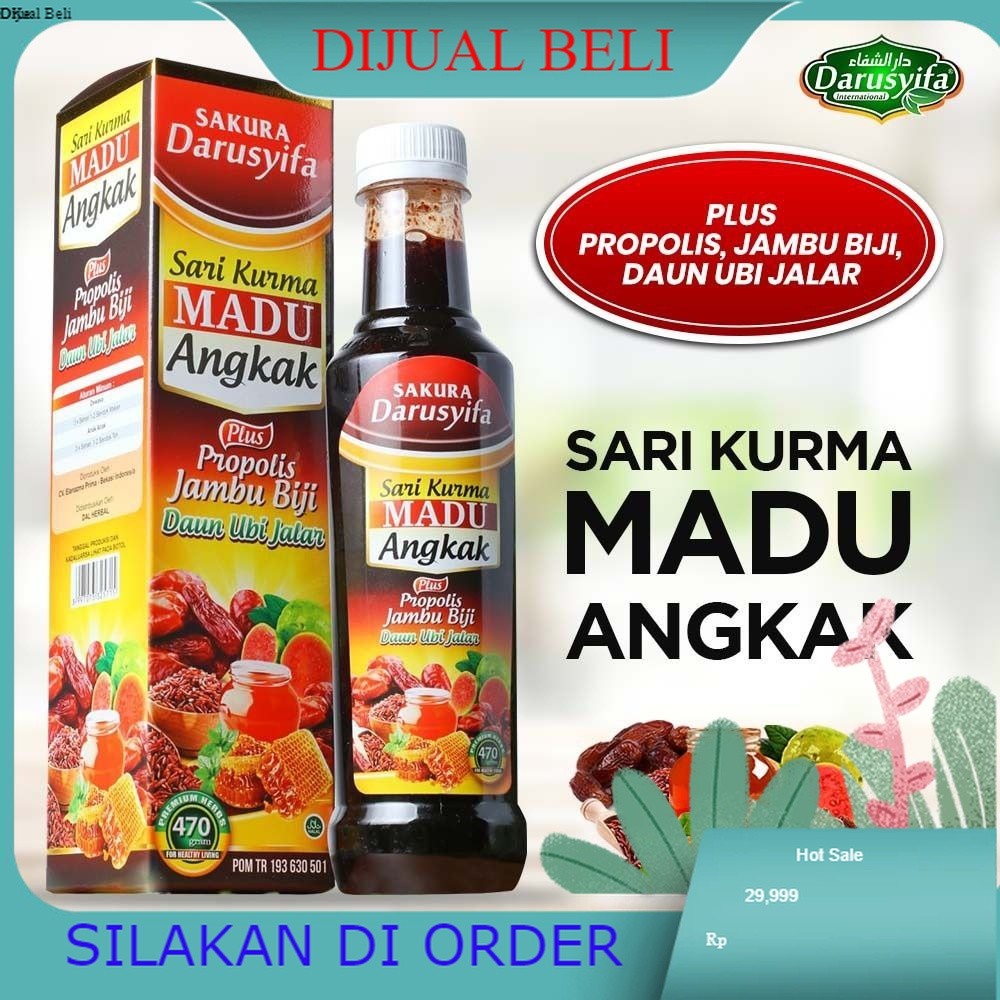 

Sari Kurma Madu Angkak darusyifa plus Propolis Jambu Biji Daun Ubi Jalar- 470gr