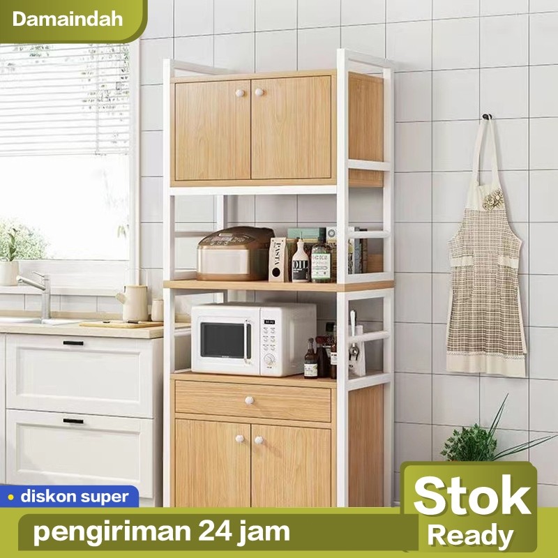 Rak Dapur Minimalis / Rak Oven / Rak Microwave / Lemari Dapur / Rak Dapur Serbaguna / Dapur Susun Mi