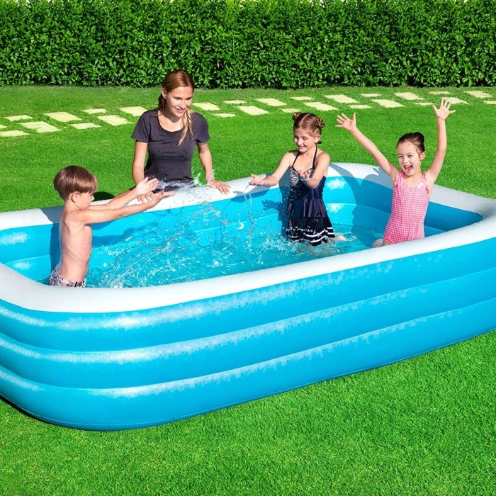 Kolam Renang Anak 3meter BESTWAY Deluxe Blue Rectangular Family Pool