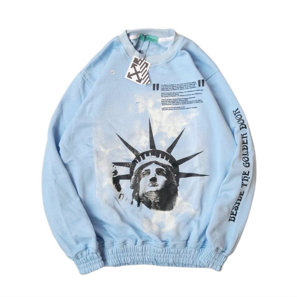 SWEATER CREWNECK OFF WHITE LIBERTY BLUE