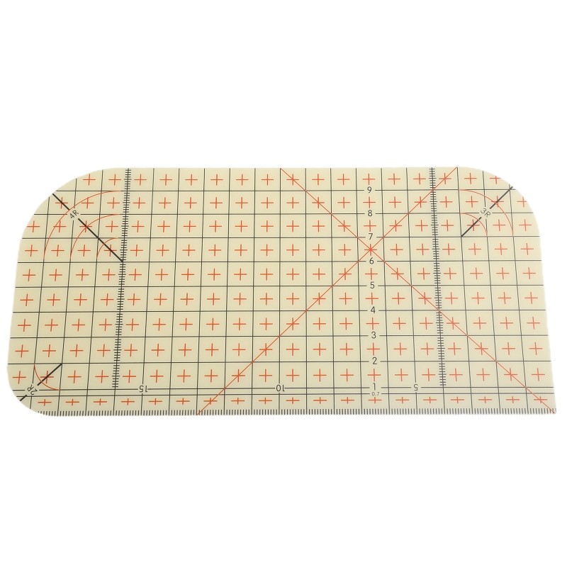 

Practical Patchwork Ironing Ruler Resin 20cm Length for Precision Cutting Sewing