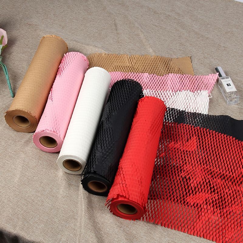 30CMX5M Honeycomb Paper, Shockproof Buffer Packaging Paper, Degradable Environmental Protection Kraf