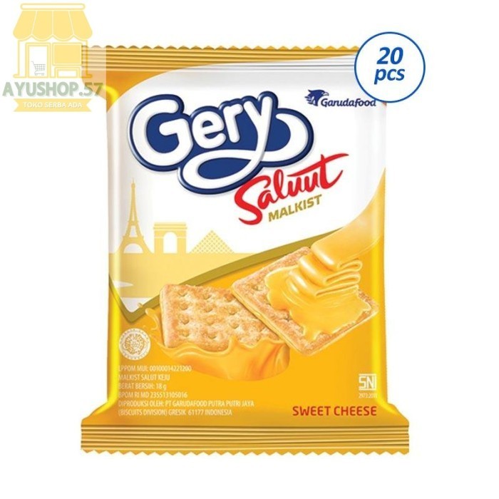 

Gery Saluut Malkist Sweetcheese Biskuit [20 pcs/18g] - AYUSHOP57