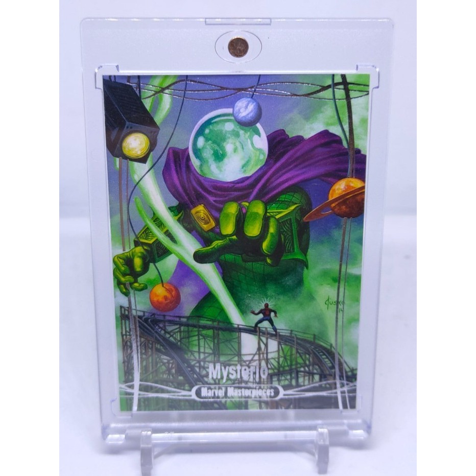 ORIGINAL kartu Marvel Spiderman Masterpieces SILVER Mysterio RARE Card