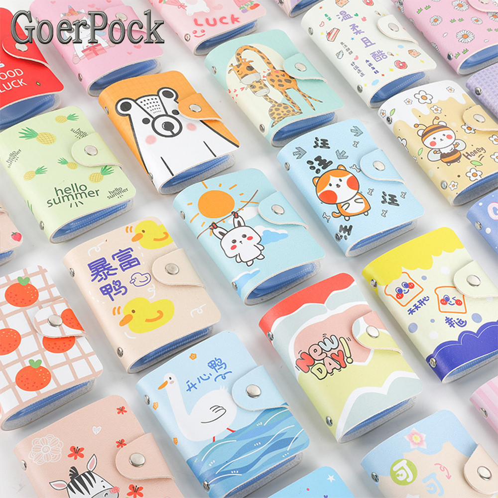 

New Cute Women's Card Bag Wallet Cartoon Pattern Wallet Bag Coin Purse Card Holder Passport Cover Credit Card Holder 20 Bits